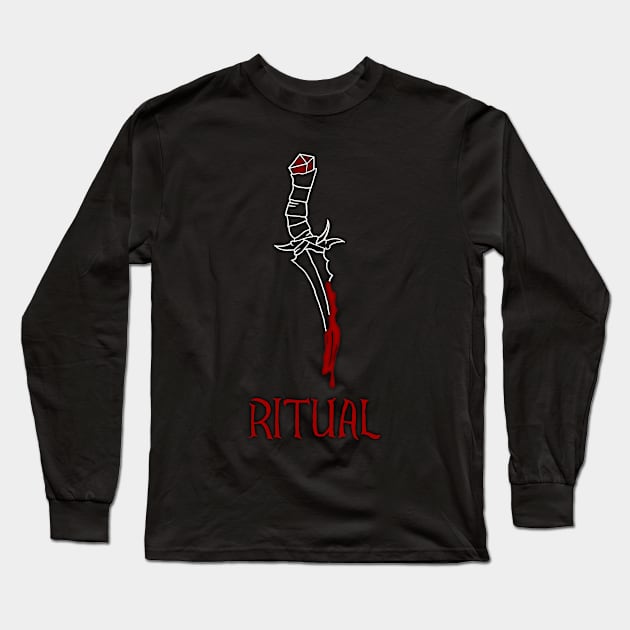 Ritualistic Dagger Long Sleeve T-Shirt by GrimLabel